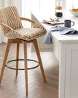 Suki Wooden Swivel Counter Chair