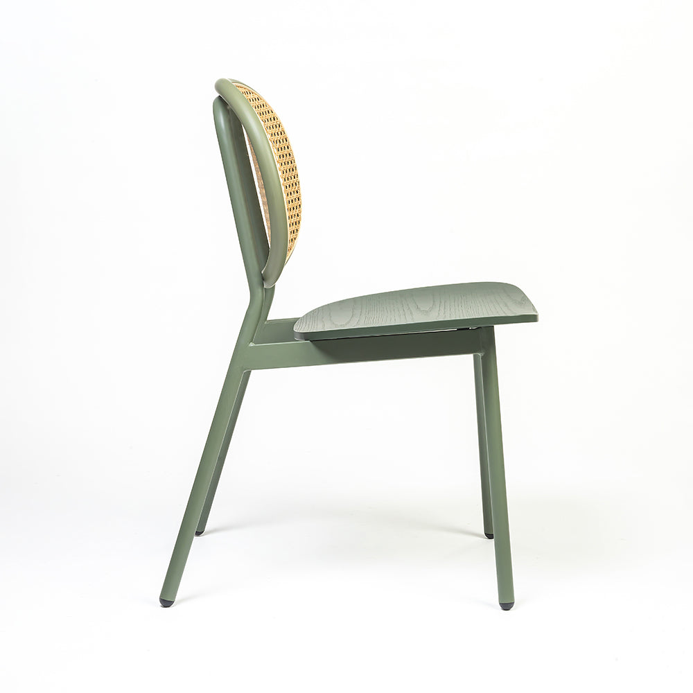 Mantis Plywood Semi Outdoor Dining Chair with Metal