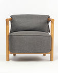 Mazzy Para Wood Arm Chair - Dark Grey