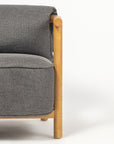 Mazzy Para Wood Arm Chair - Dark Grey