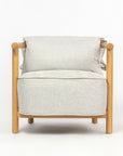 Mazzy Para Wood Arm Chair - Light Grey