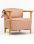 Mazzy Para Wood Arm Chair - Rose Brown