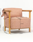 Mazzy Para Wood Arm Chair - Rose Brown