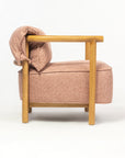 Mazzy Para Wood Arm Chair - Rose Brown