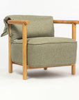 Mazzy Para Wood Arm Chair - Sage Green