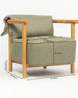 Mazzy Para Wood Arm Chair - Sage Green