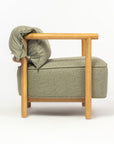 Mazzy Para Wood Arm Chair - Sage Green