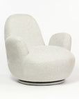 Liana Wooden Swivel Lounge chair - Light Grey