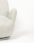 Liana Wooden Swivel Lounge chair - Light Grey