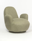 Liana Wooden Swivel Lounge chair - Sage Green