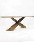 Immune Marbel 8 Seater Dining Table with Iron - Brass