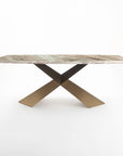 Immune Marbel 8 Seater Dining Table with Iron - Brass