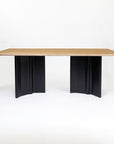 Omar Marbel 8 Seater Dining Table with Iron - Black