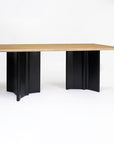 Omar Marbel 8 Seater Dining Table with Iron - Black