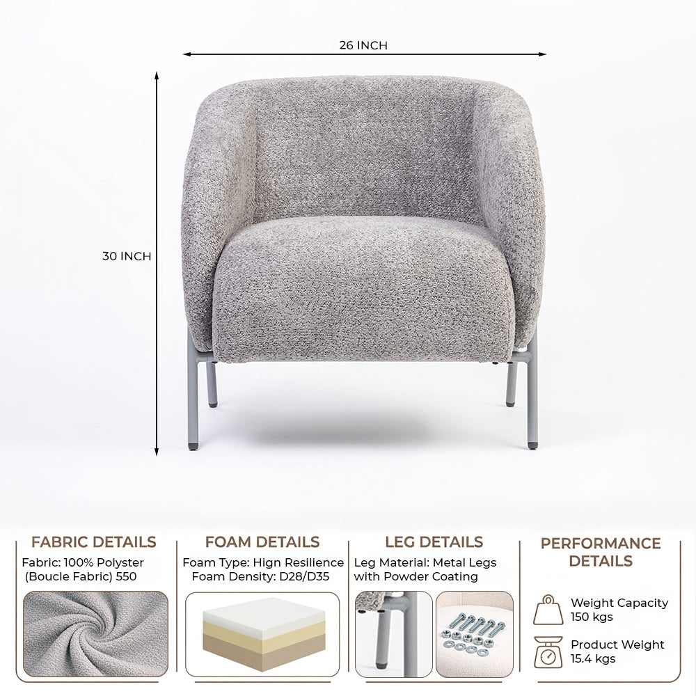 Sunbeam Lounge Chair - Grey