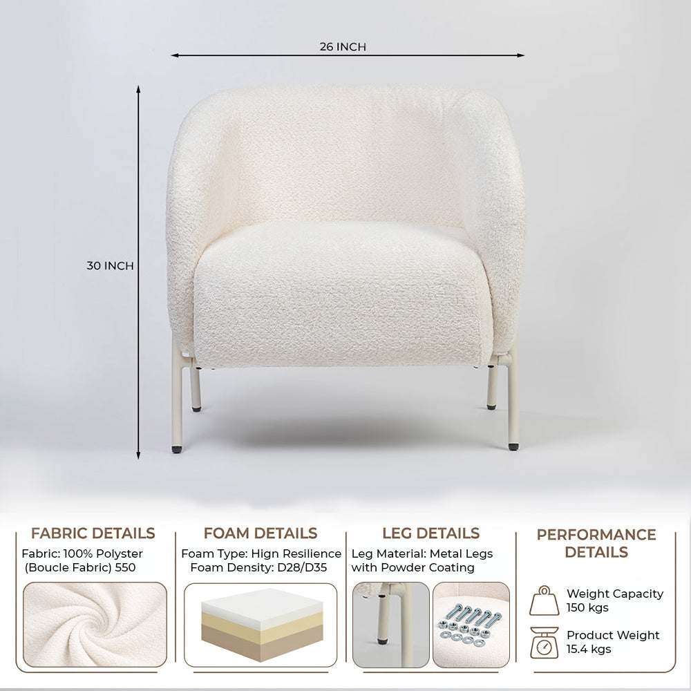 Sunbeam Lounge Chair - White