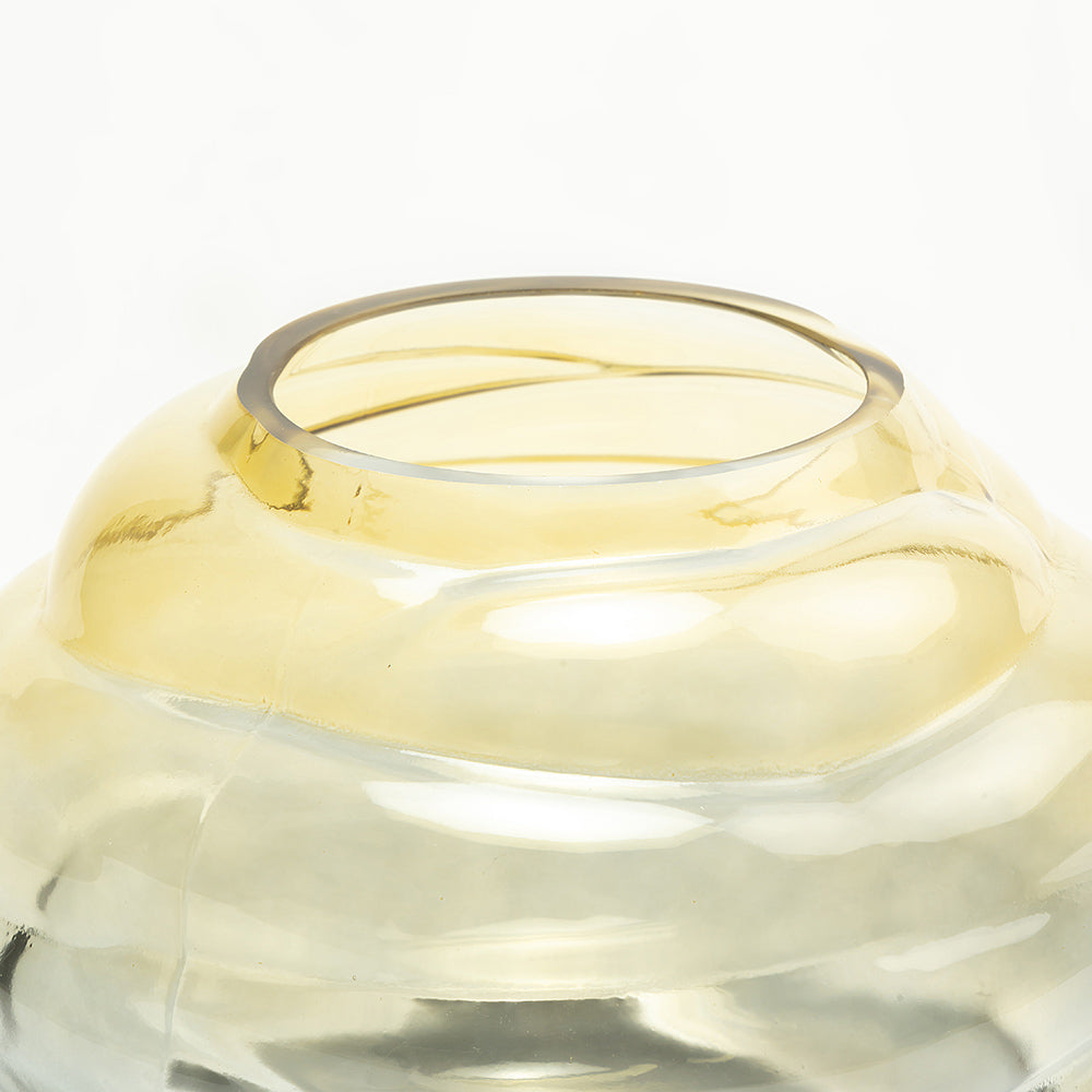 Dynaris Edge Glass Vase Set of 3 - All Large Medium Small