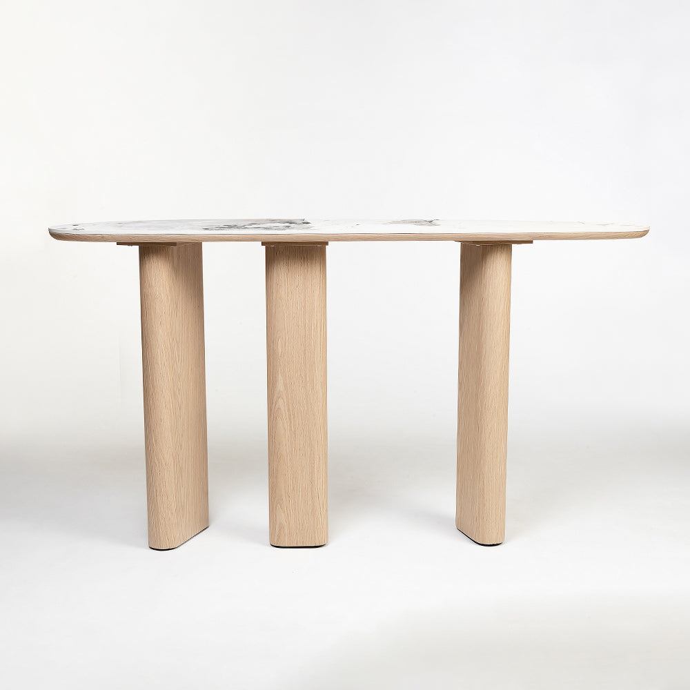 Synergon Daniela Marble Top Console Table