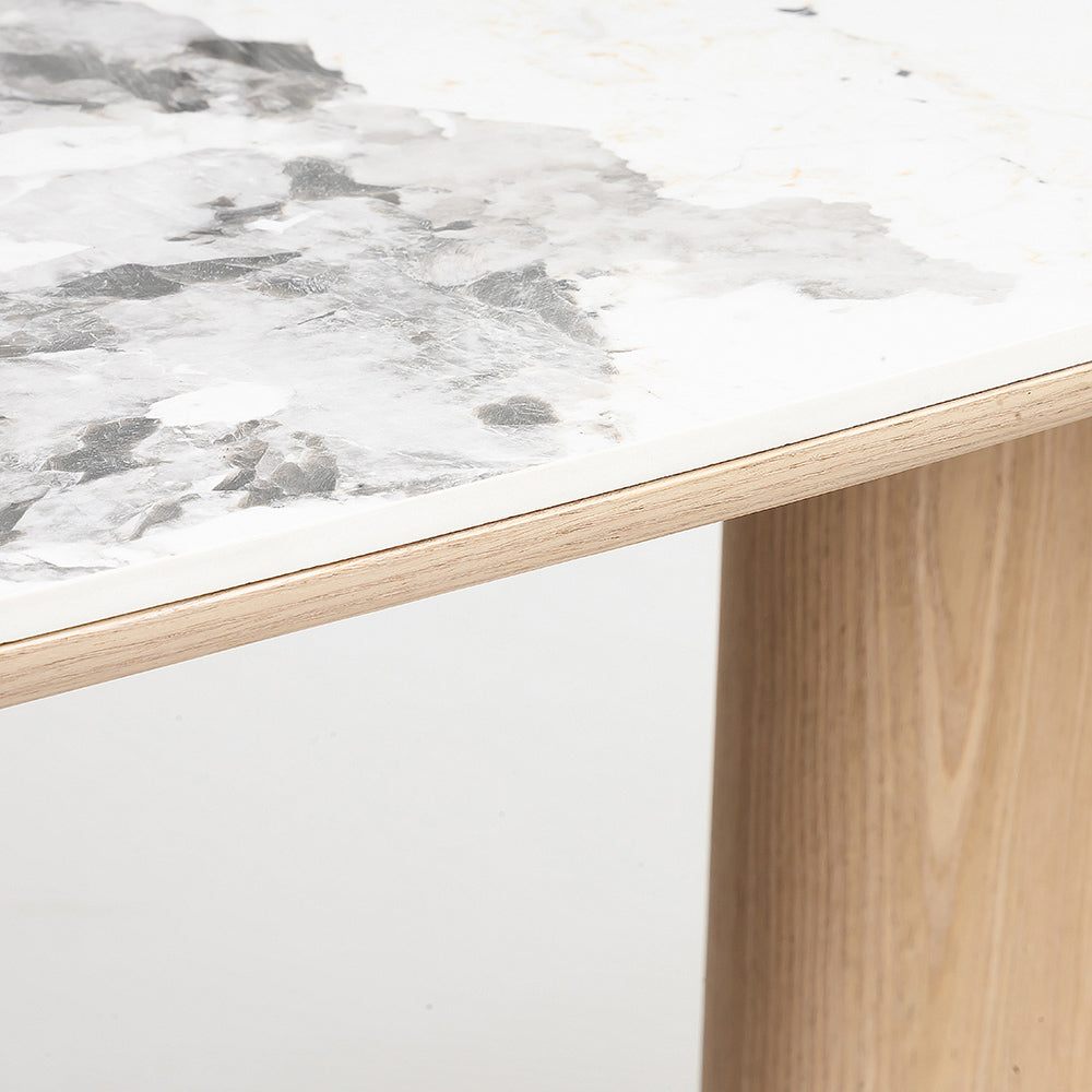 Synergon Daniela Marble Top Console Table