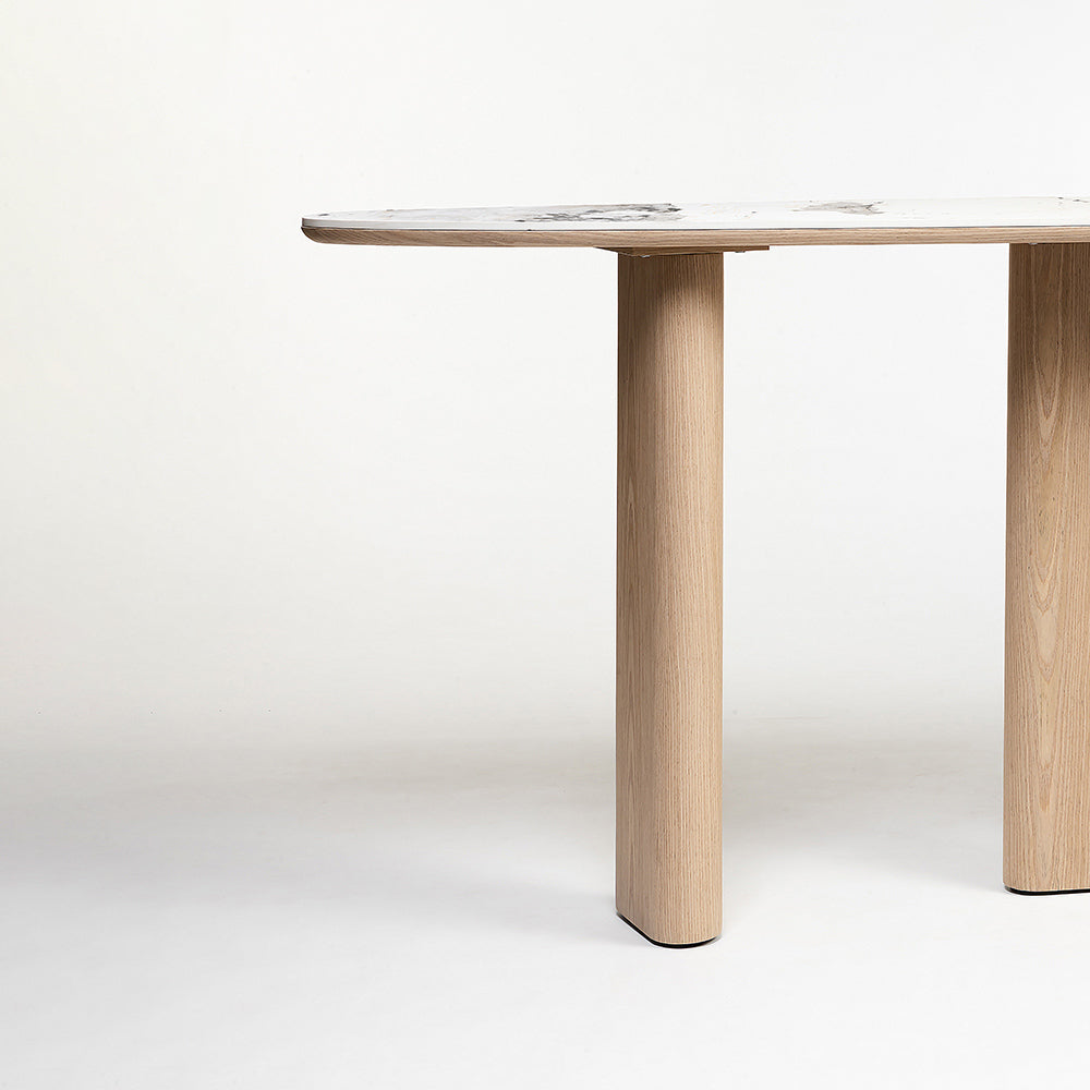 Synergon Daniela Marble Top Console Table