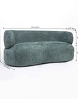 Sofelle Aicelle 2 Seater Sofa - Green
