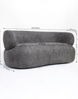 Sofelle Aicelle 2 Seater Sofa - Dark Grey