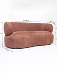 Sofelle Aicelle 2 Seater Sofa - Rose Brown