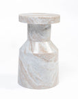 Banach Butterscotch Marble Accent Table