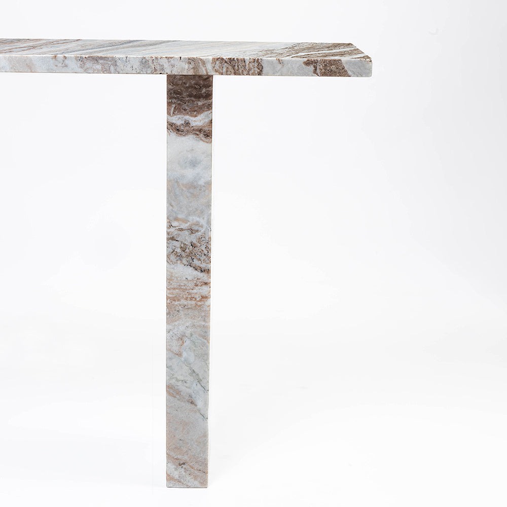 Shop Cauchy Butterscotch Marble Console Table Online