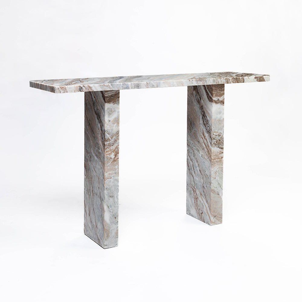 Shop Cauchy Butterscotch Marble Console Table Online