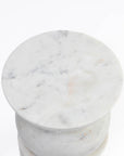 Booke White Purple Marble Accent Table