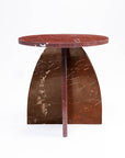 Summa Red Marble Accent Table