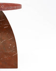 Summa Red Marble Accent Table