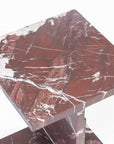 Shad Red Marble Accent Table