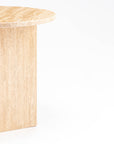 Lumi Travertine Marble Accent Table