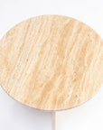 Lumi Travertine Marble Accent Table