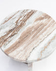 Rea Butterscotch Marble Accent Table