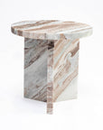 Rea Butterscotch Marble Accent Table