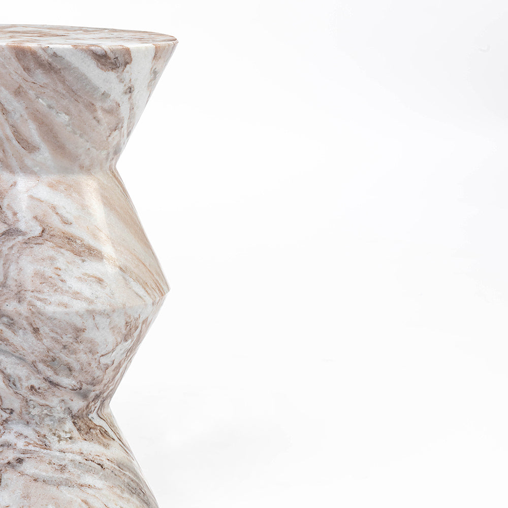 Murd Butterscotch Marble Accent Table