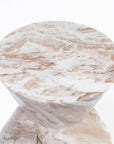 Murd Butterscotch Marble Accent Table