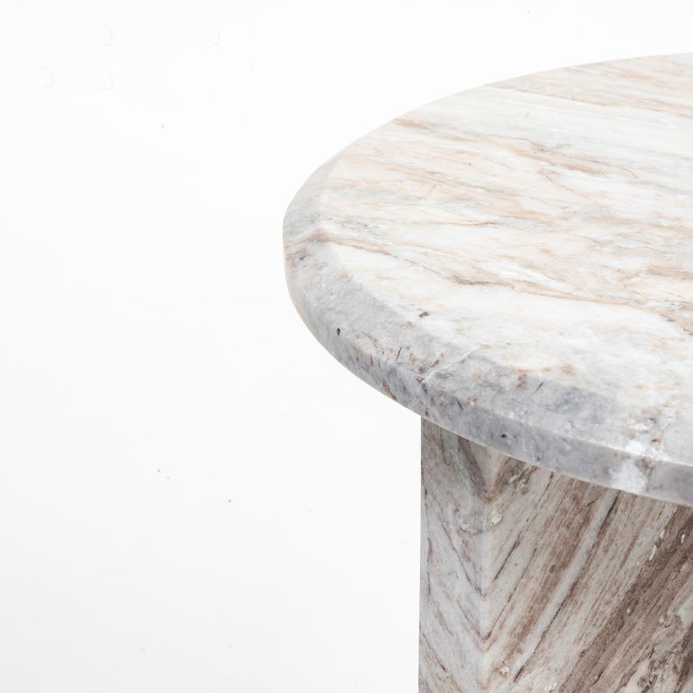 Miggo Sawar Marble Round Coffee Table Set of 2