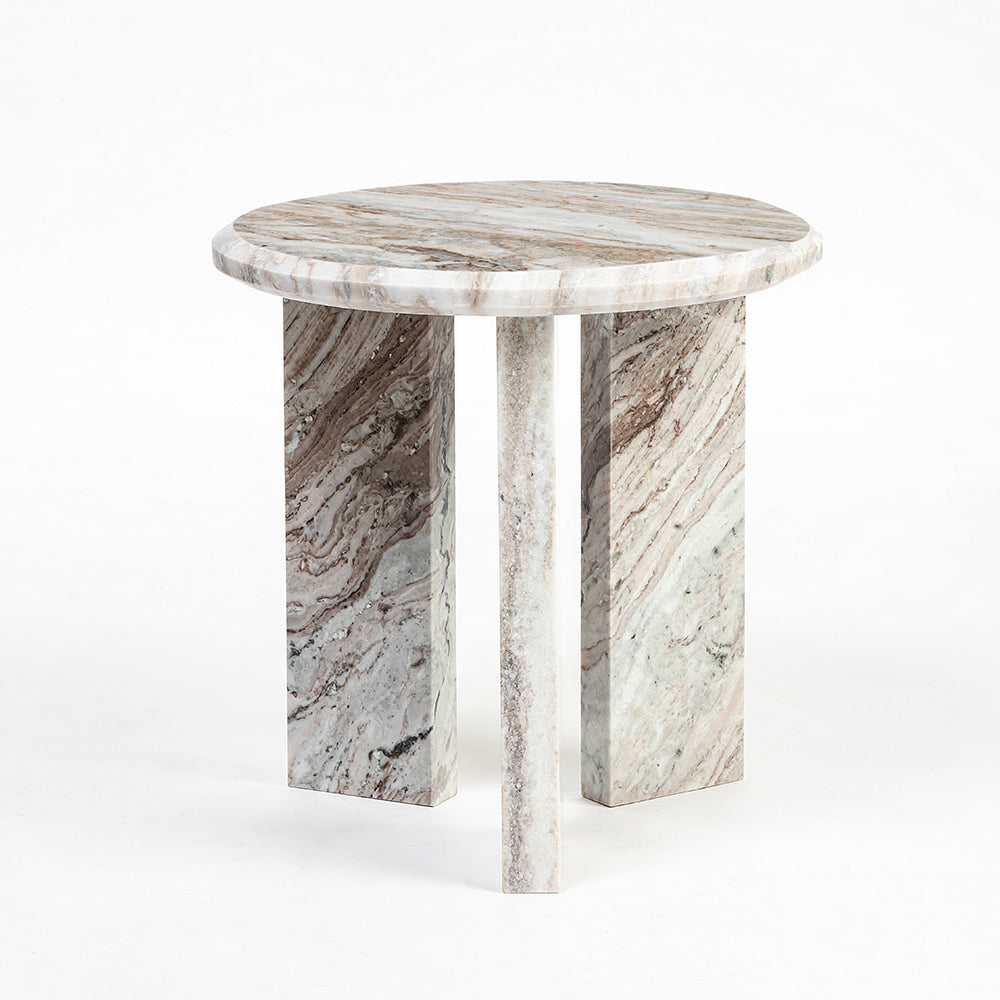 Miggo Sawar Marble Round Coffee Table Set of 2