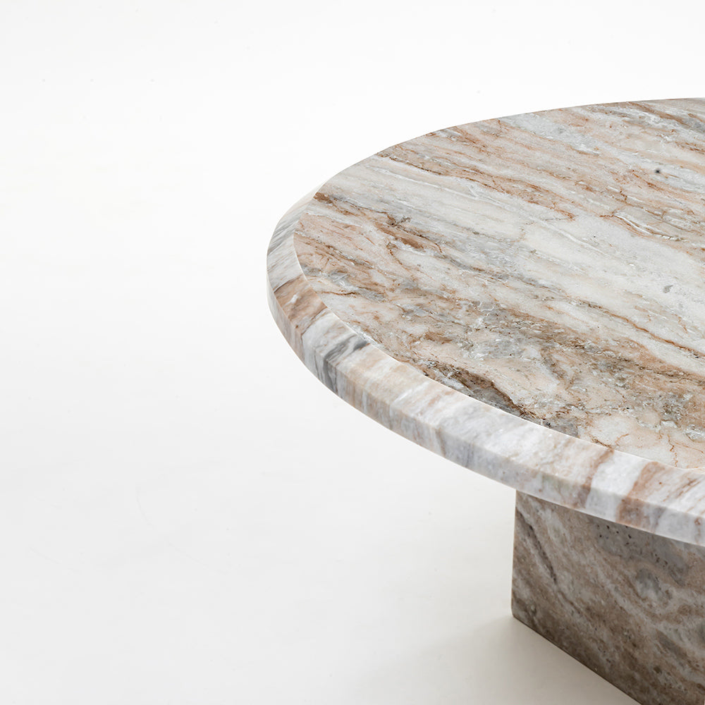 Miggo Sawar Marble Round Coffee Table - Large