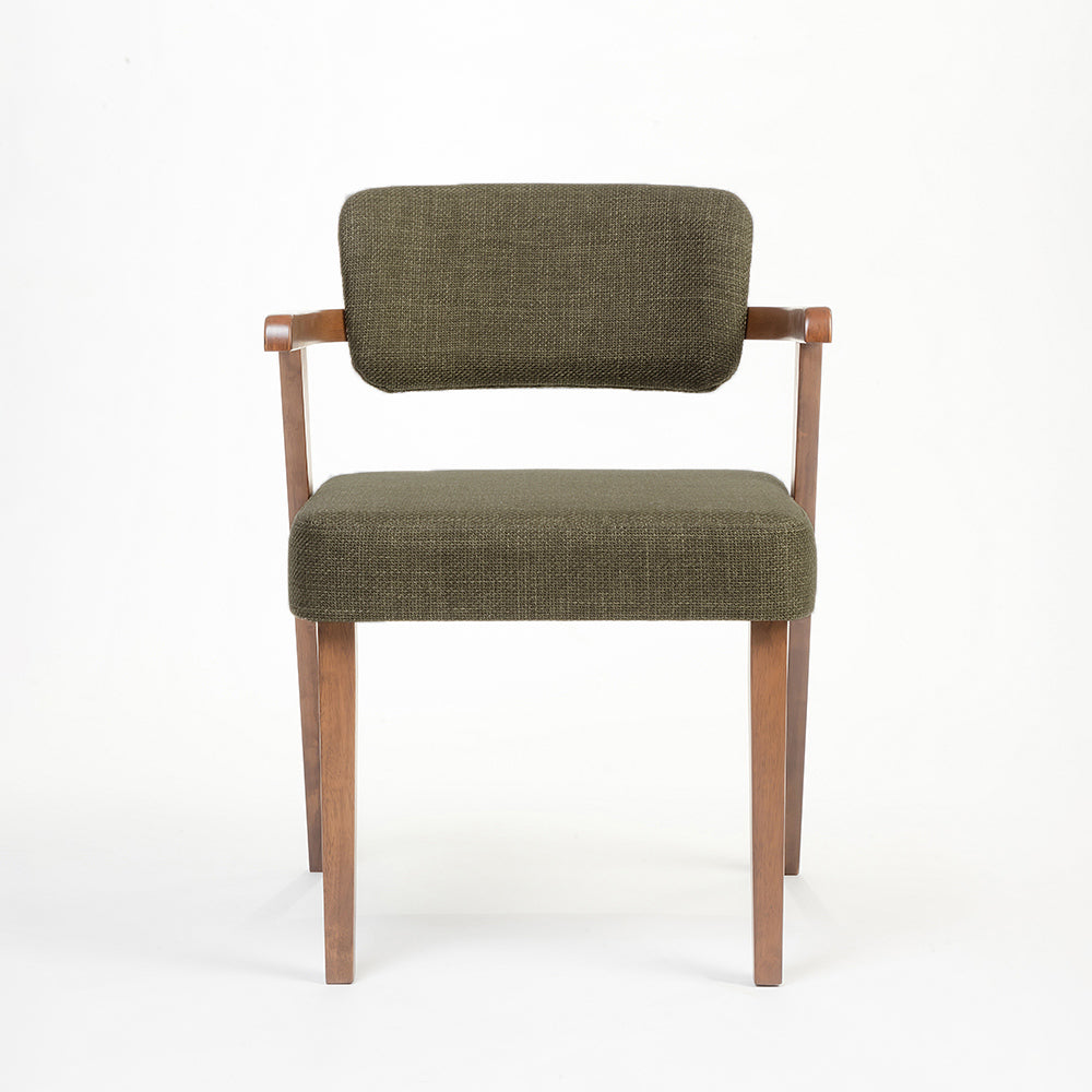 Boucle Medio Dining Chair with Parawood
