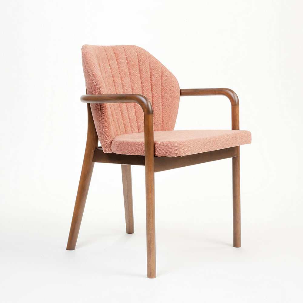 Boucle Onboa Dining Char with Parawood