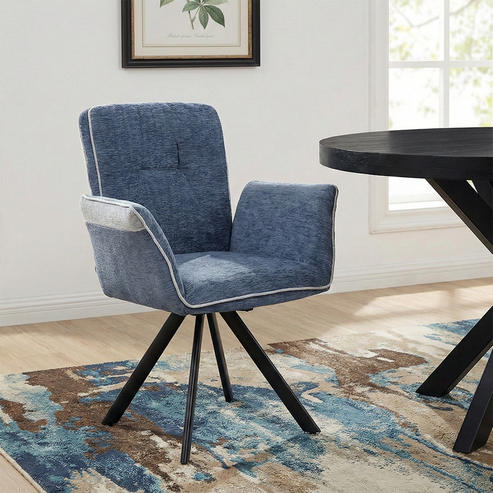 Cotton Octup Dining Chair with Metal