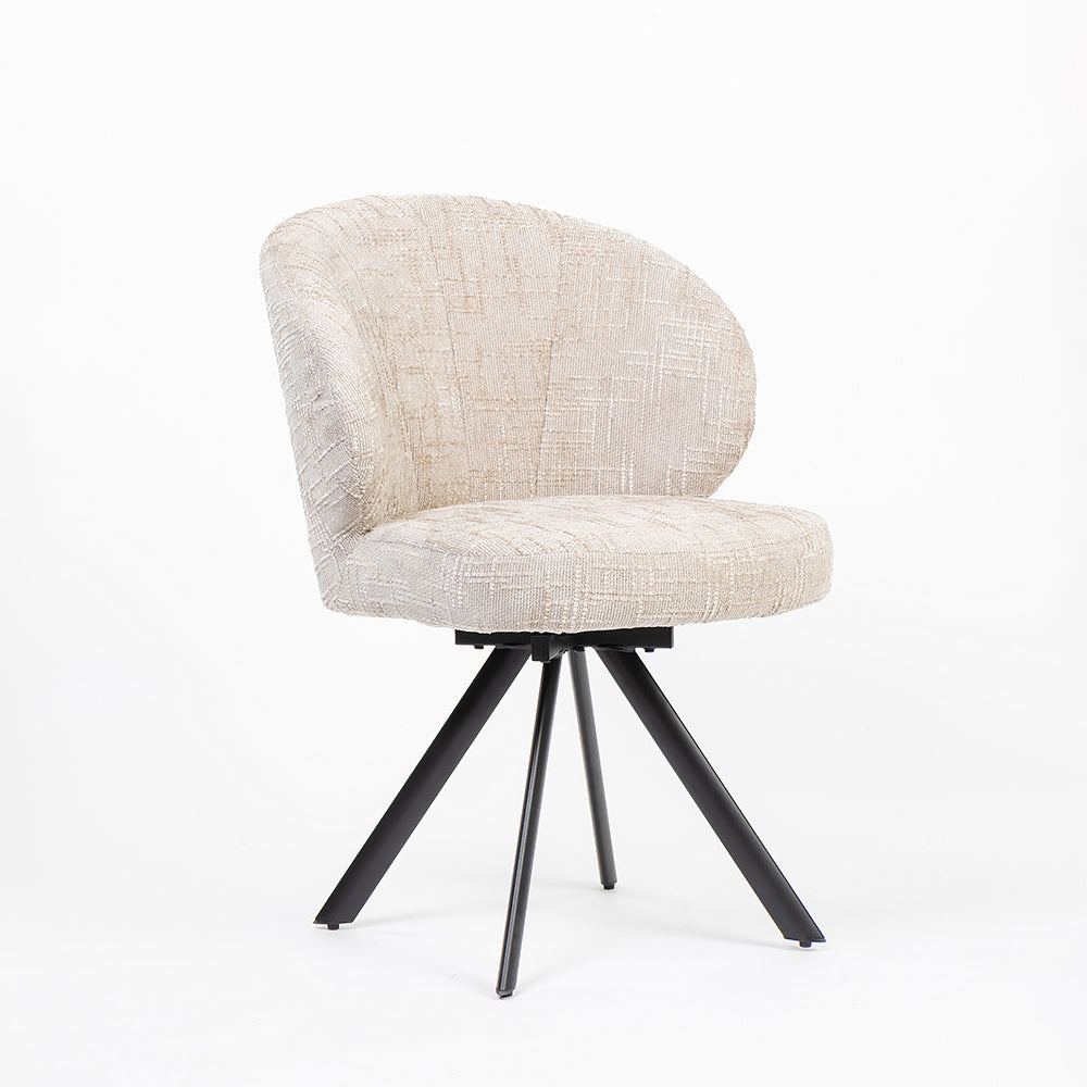 Boucle Vershe Dining Chair with Metal