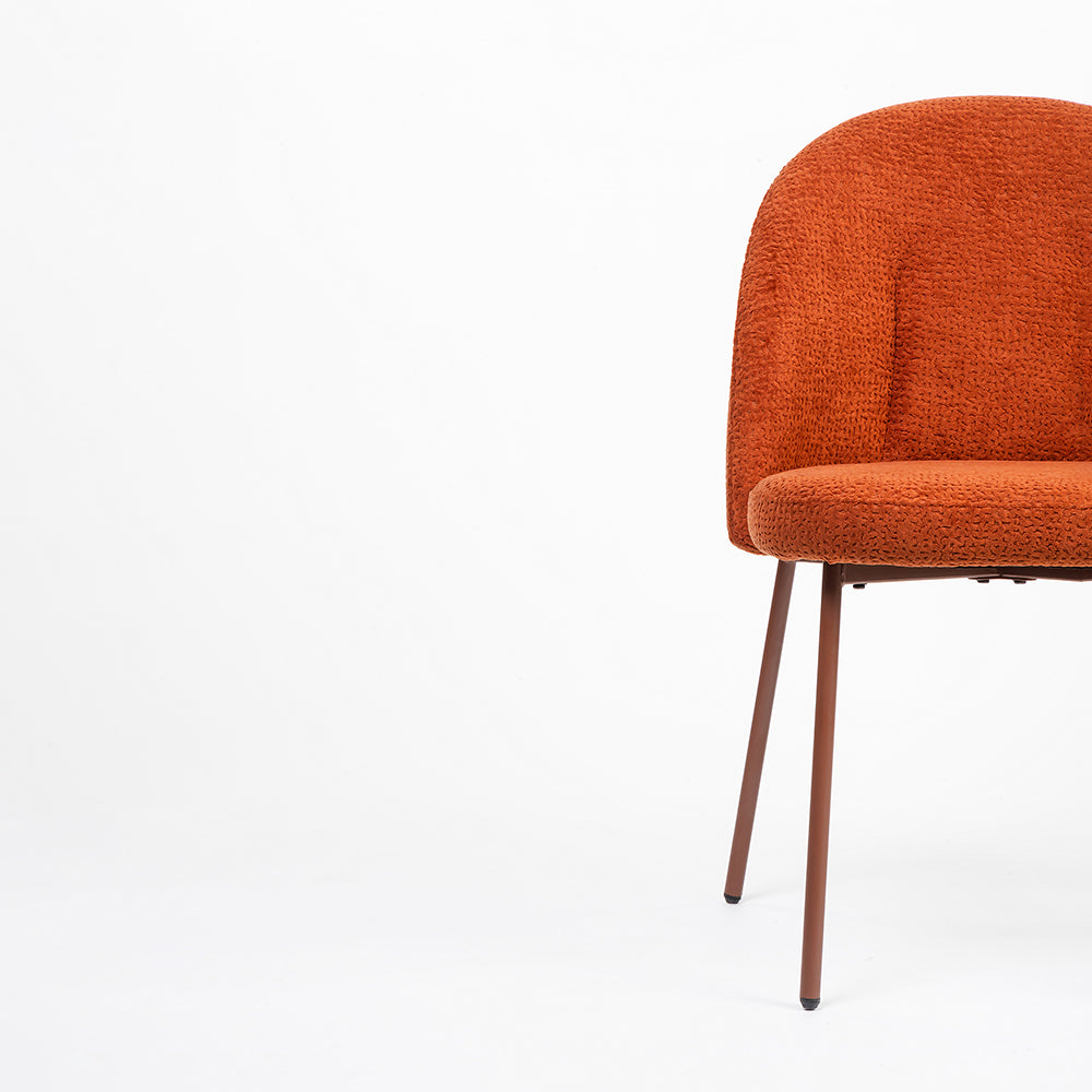 Boucle Alici Dining Chair with Metal