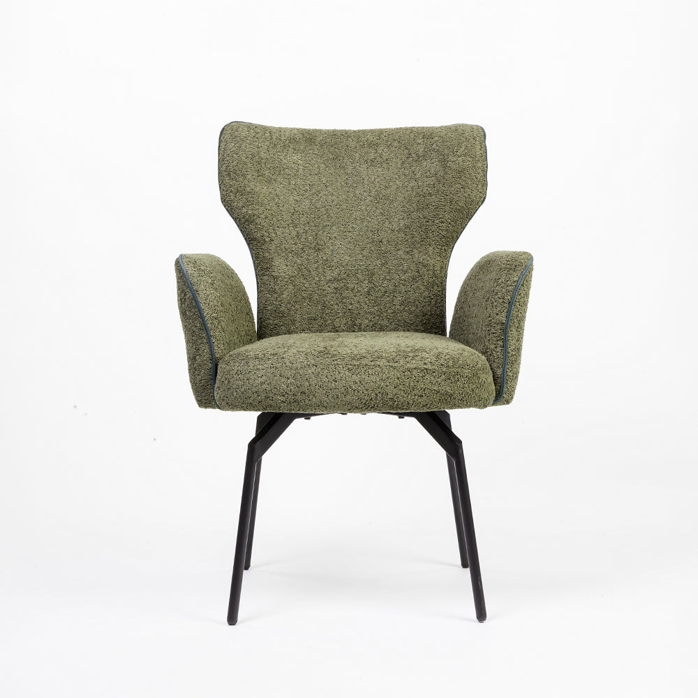 Boucle Aveno Dining Chair with Metal