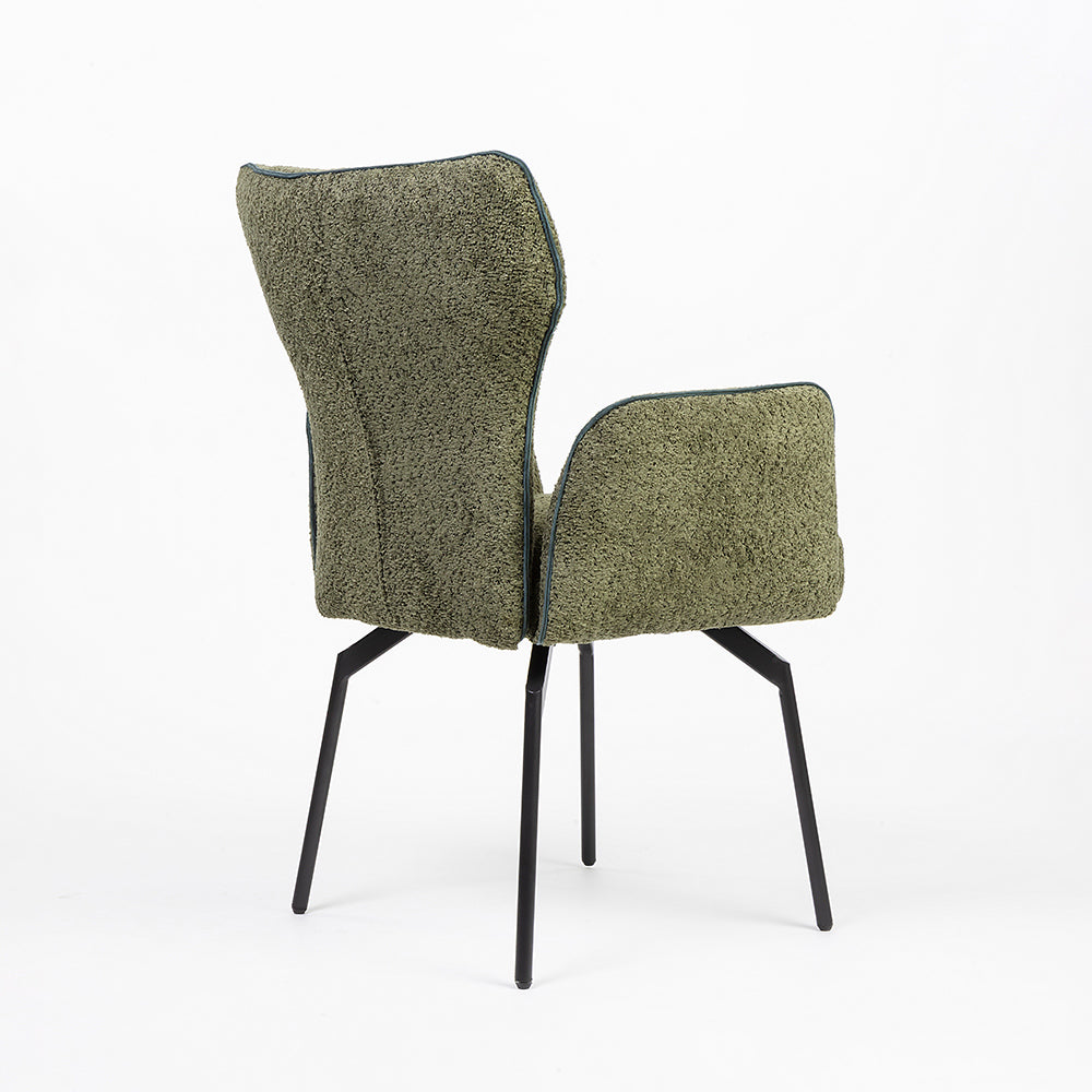 Boucle Aveno Dining Chair with Metal